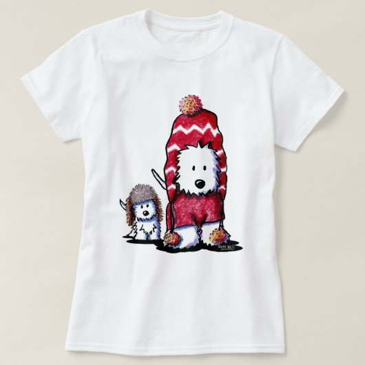 KiniArt Winter Westies T - Shirt (Design vorne)