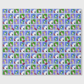 KiniArt Winter Westies Wrapping Paper Geschenkpapier (Flach)