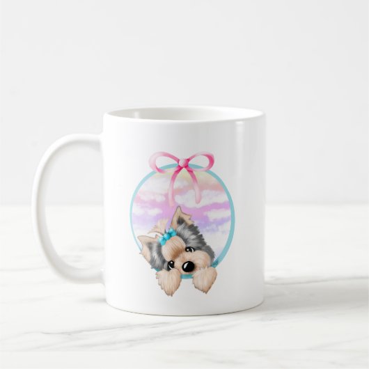 KiniArt Yorkie Coquette Design Kaffeetasse (Links)