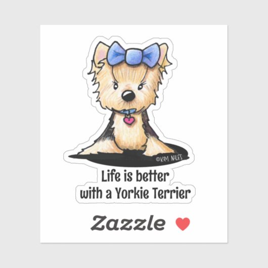 KiniArt Yorkie Sticker (Blatt)
