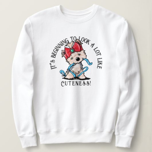 KiniArt Yorkie Terrier Christmas Sweatshirt (Design vorne)