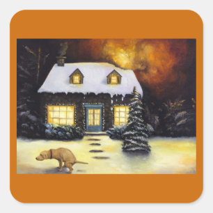 Kinkades schlechtester Albtraum Quadratischer Aufkleber