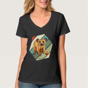 Kinkajou Hexa Retro Vintage Nacht Affe Greifschwan T-Shirt