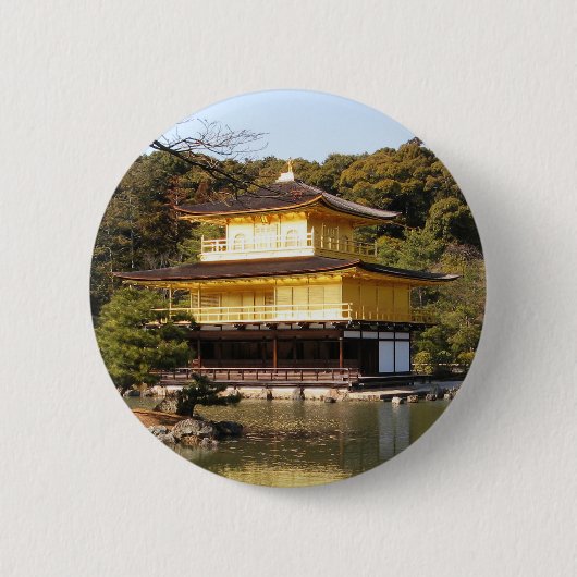 Kinkaku-ji 金 閣 Tempel 寺 Goldenen Pavillon Button (Vorderseite)