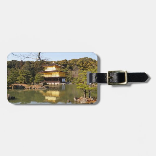Kinkaku-ji 金 閣 Tempel 寺 Goldenen Pavillon Gepäckanhänger (Vorderseite horizontal)