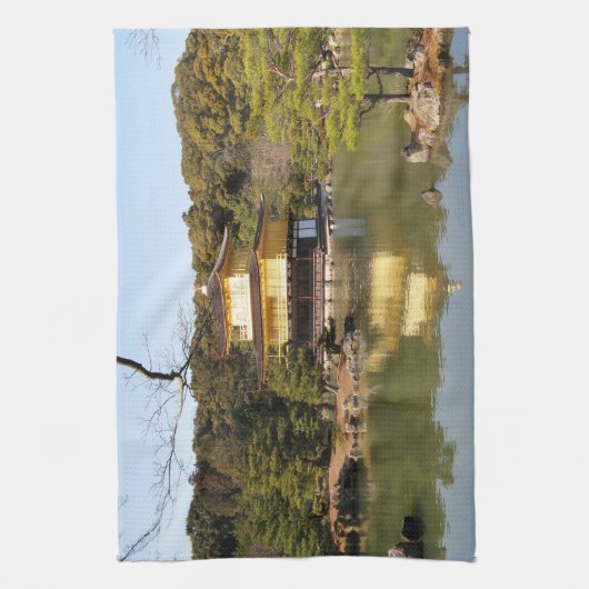 Kinkaku-ji 金 閣 Tempel 寺 Goldenen Pavillon Geschirrtuch (Vertikal)