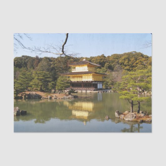 Kinkaku-ji 金 閣 Tempel 寺 Goldenen Pavillon Seidenpapier (Vorderseite)