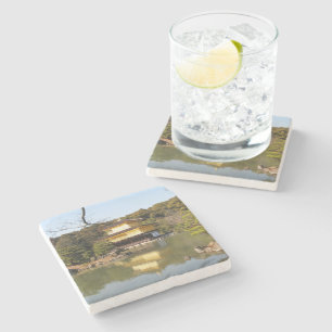 Kinkaku-ji 金 閣 Tempel 寺 Goldenen Pavillon Steinuntersetzer