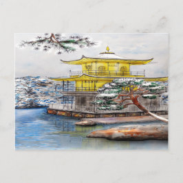 Kinkaku-ji Das goldene Pavillon Postkarte