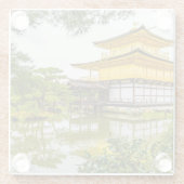 Kinkaku-ji, der goldene Pavillon, Kyoto Glasuntersetzer (Rückseite)