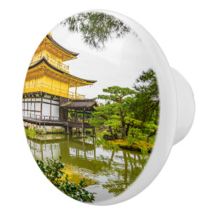 Kinkaku-ji, der goldene Pavillon, Kyoto Keramikknauf