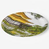 Kinkaku-ji, der goldene Pavillon, Kyoto Pappteller (Schrägansicht)