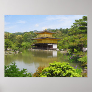Kinkaku-ji der Goldene Pavillon-Tempel in Kyoto Poster