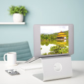 Kinkaku-ji oder Goldener Pavillon und Teich, Kyoto Aufkleber (Laptop auf Schreibtisch)