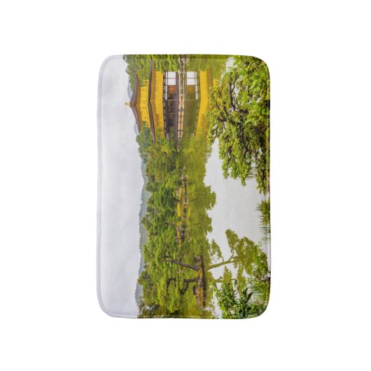 Kinkaku-ji oder Goldener Pavillon und Teich, Kyoto Badematte (Vorderseite Vertikal)