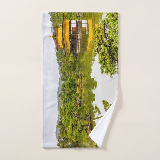 Kinkaku-ji oder Goldener Pavillon und Teich, Kyoto Badhandtuch Set (Handtuch)