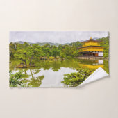 Kinkaku-ji oder Goldener Pavillon und Teich, Kyoto Badhandtuch Set (Handtuch)