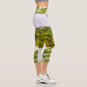 Kinkaku-ji oder Goldener Pavillon und Teich, Kyoto Capri Leggings