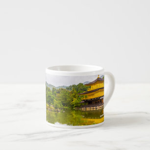 Kinkaku-ji oder Goldener Pavillon und Teich, Kyoto Espressotasse