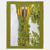 Kinkaku-ji oder Goldener Pavillon und Teich, Kyoto Fleecedecke (Vorderseite)