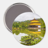 Kinkaku-ji oder Goldener Pavillon und Teich, Kyoto Magnet (Vorderseite/Rückseite)