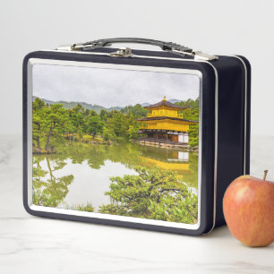 Kinkaku-ji oder Goldener Pavillon und Teich, Kyoto Metall Brotdose