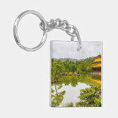 Kinkaku-ji oder Goldener Pavillon und Teich, Kyoto Schlüsselanhänger (Vorderseite links)