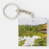 Kinkaku-ji oder Goldener Pavillon und Teich, Kyoto Schlüsselanhänger (Vorderseite)