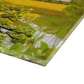 Kinkaku-ji oder Goldener Pavillon und Teich, Kyoto Schneidebrett (Ecke)