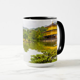 Kinkaku-ji oder Goldener Pavillon und Teich, Kyoto Tasse