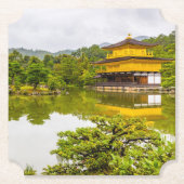 Kinkaku-ji oder Goldener Pavillon und Teich, Kyoto Untersetzer (Vorderseite)