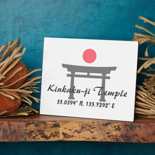 Kinkaku-ji Temple Latitude Longitude Fotoplatte (Seite)