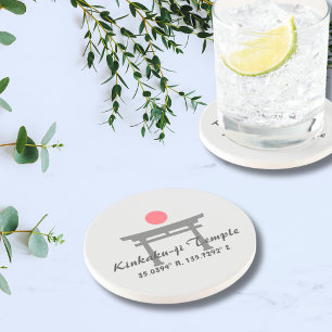 Kinkaku-ji Temple Latitude Longitude Getränkeuntersetzer