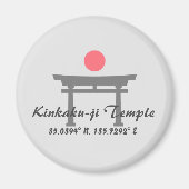 Kinkaku-ji Temple Latitude Longitude Magnet (Vorne)