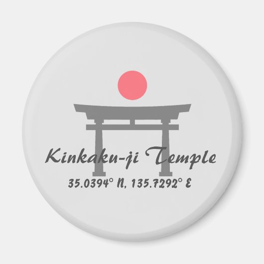 Kinkaku-ji Temple Latitude Longitude Magnet (Vorne)