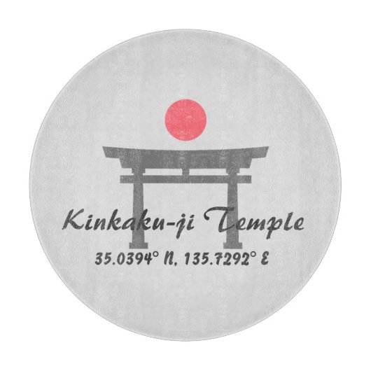 Kinkaku-ji Temple Latitude Longitude Schneidebrett (Vorderseite)