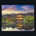 Kinkaku-ji Zen Tempel Kyoto Japan Sunset Travel Puzzle<br><div class="desc">Dieses atemberaubende Puzzle zeigt den wunderschönen Kinkaku-ji Zen-Tempel in Kyoto,  Japan bei Sonnenuntergang #japan #japanese #kyotot #kinkakaji #zen #zen #asia #asian #sunset #landschaftlich travel #vacation #world #jigsaw #puzzle #jigsawpuzzle #gifts #fun #stockingstuffers #world</div>