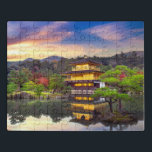 Kinkaku-ji Zen Tempel Kyoto Japan Sunset Travel Puzzle<br><div class="desc">Dieses atemberaubende Puzzle zeigt den wunderschönen Kinkaku-ji Zen-Tempel in Kyoto,  Japan bei Sonnenuntergang #japan #japanese #kyotot #kinkakaji #zen #zen #asia #asian #sunset #landschaftlich travel #vacation #world #jigsaw #puzzle #jigsawpuzzle #gifts #fun #stockingstuffers #world</div>