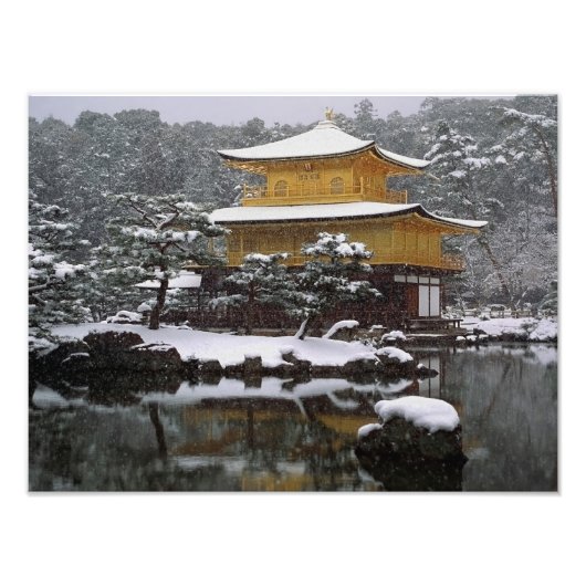 Kinkaku Snow Fotodruck (Vorne)