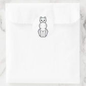 Kinkalow Cat Cartoon Runder Aufkleber (Tasche)