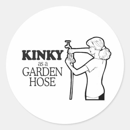 KINKY ALS GARTENHOTEL RUNDER AUFKLEBER (Vorderseite)