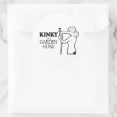 KINKY ALS GARTENHOTEL RUNDER AUFKLEBER (Tasche)