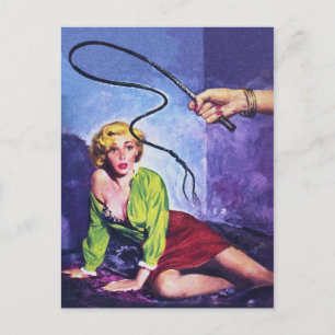 Kinky homosexueller Liebhaber Vintage-Pulp-Magazin Postkarte