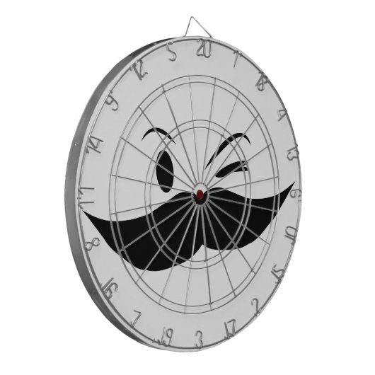 Kinky Mustache Dartscheibe (Vorderseite Links)