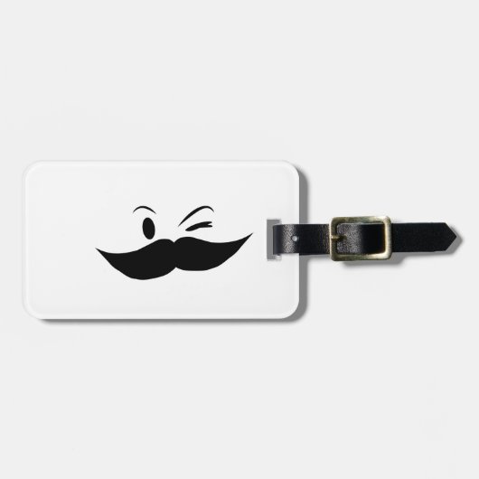 Kinky Mustache Gepäckanhänger (Vorderseite horizontal)