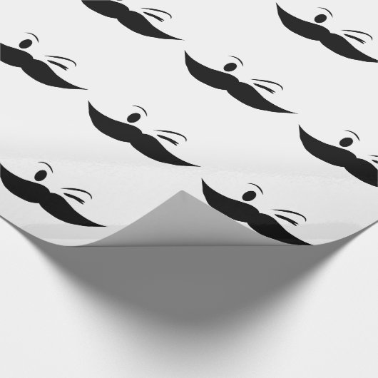 Kinky Mustache Geschenkpapier (Ecke)
