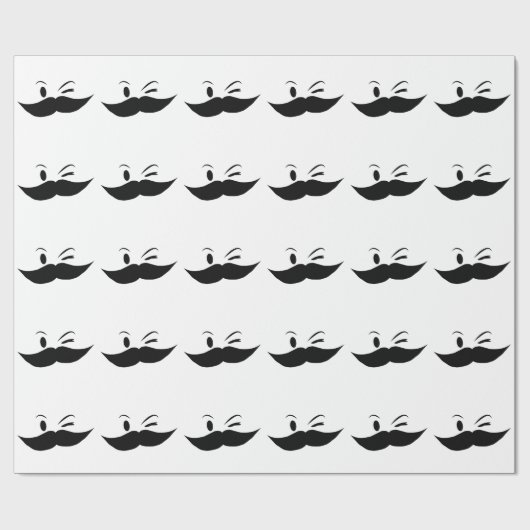 Kinky Mustache Geschenkpapier (Flach)