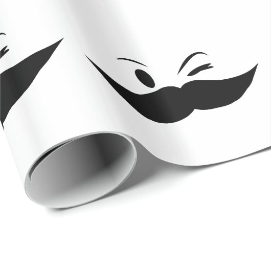 Kinky Mustache Geschenkpapier (Rolleneckpunkt)