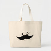 Kinky Mustache Jumbo Stoffbeutel (Vorne)
