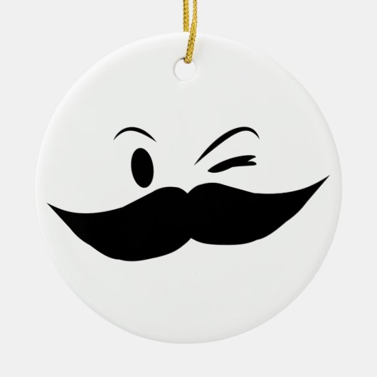 Kinky Mustache Keramikornament (Vorne)